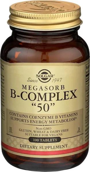 Solgar Megasorb B-Complex 100 Tablets