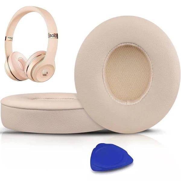 SoloWIT Professional Ear Pads Cushions Replacement, Earpads Compatible with Beats Solo 2 & Solo 3 Wireless On-Ear Headphones with Soft Protein