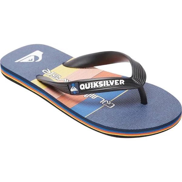 Quiksilver Youth Molokai Point Break Thongs Black/Blue 4