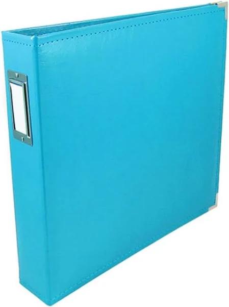 We R Memory Keepers Classic Leather D-Ring Album 12"x12" Aqua