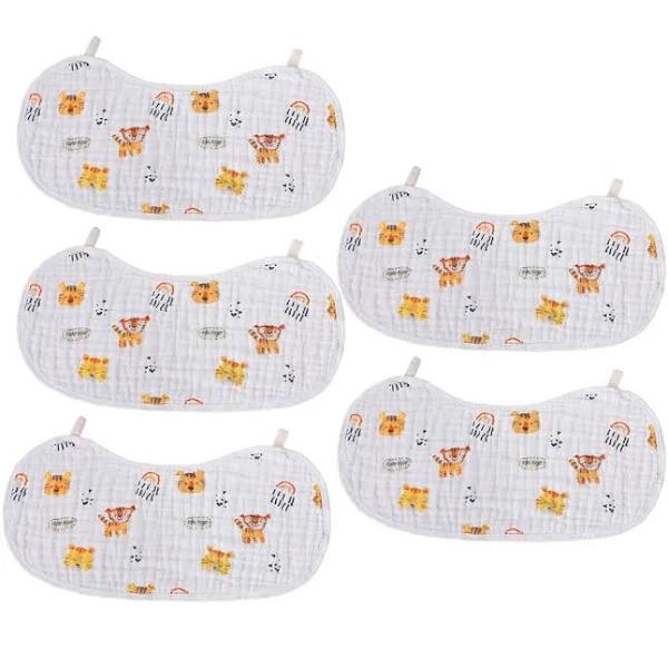 5pcs Burp Cloths Baby Bibs Muslin Burping Bid for Babies with Cotton Large Towels Extra Absorbent Soft-shape1 - AfterPay & zipPay Available