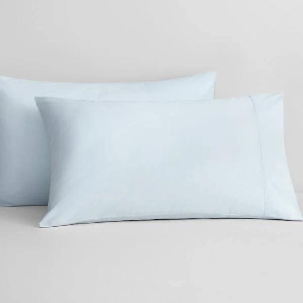 Sheridan 300TC Classic Percale Pillowcase Pair - Soft Blue / Standard