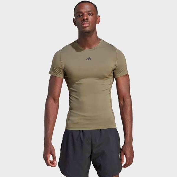 Adidas Techfit Training Tee Olive Strata L - Men Training Shirts