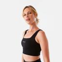 Active Everlast Womens Square Crop Top - Black Size: 18