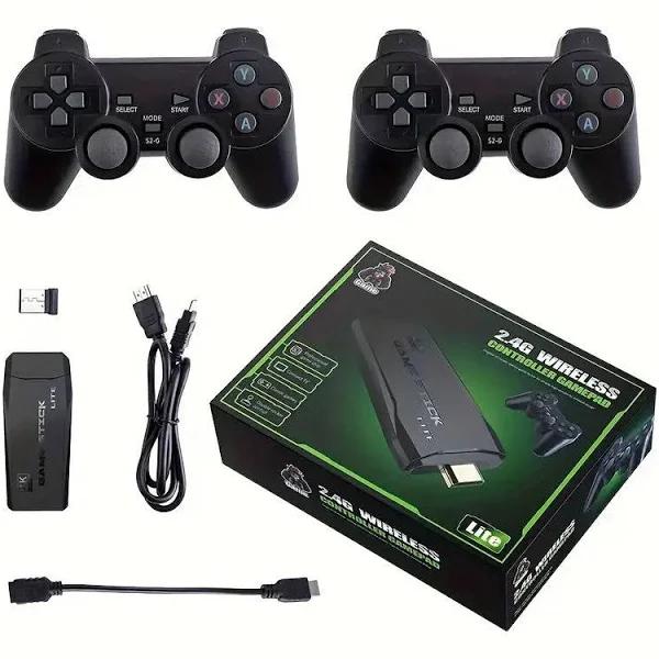 4K HD Plug and Play Retro Gaming Console with Controllers and Built-in Games