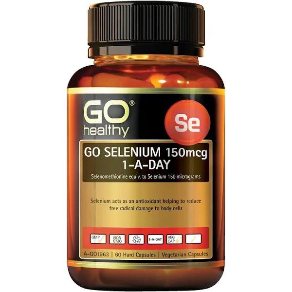 Go Healthy Selenium 150mcg 1-A-Day 60 Vege Capsules