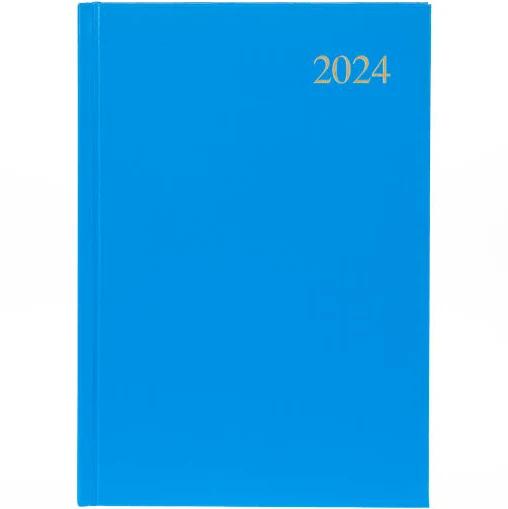 Diary - Collins - A5 - Essential - Week To View - 2024 - Light Blue