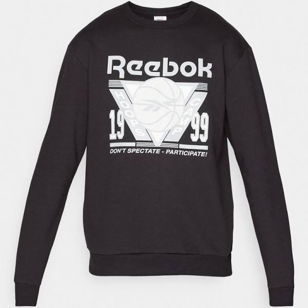 Reebok Mens Basketball Crew Sweatshirt Black M