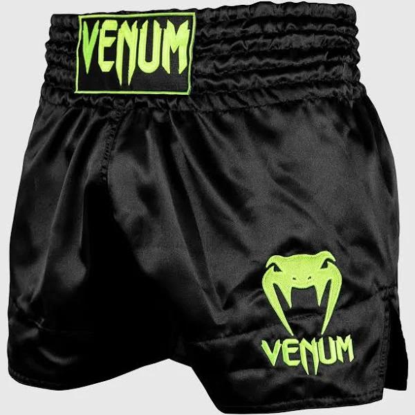 Venum Classic Muay Thai Shorts - Black/Neo Yellow