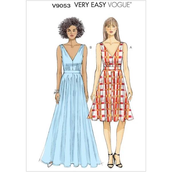 Vogue Pattern V9053 Misses' Dress 6-8-10-12-14