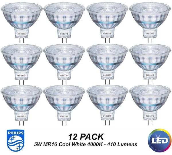 Philips 5W MR16 LED 410lm Cool White Spot - 6 Pack