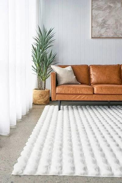 Bubble White - Machine Washable Rug 270 x 180cm