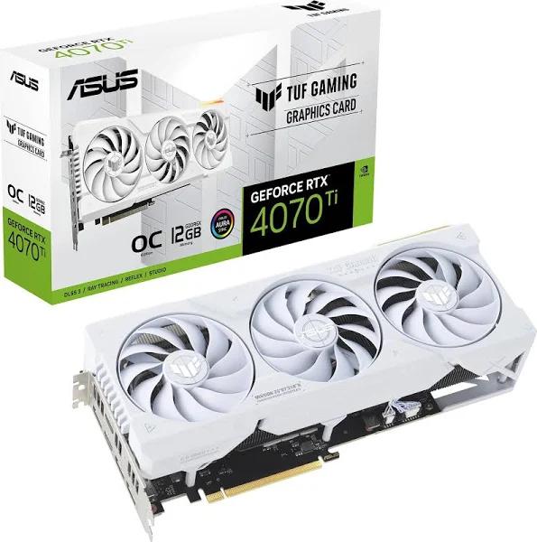 Asus TUF Gaming GeForce RTX 4070 Ti 12GB OC White Edition Graphic Card [TUF-RTX4070TI-O12G-WHITE-GAMING]