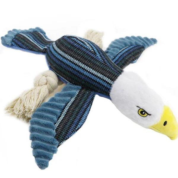 Stuffed Dog Toys Cute Bird Squeaky Toys for Puppy Medium Dog-Eagle