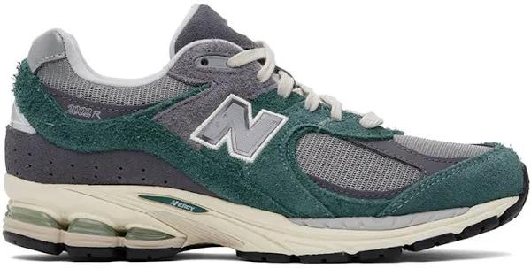 New Balance Gray & Green 2002R Sneakers