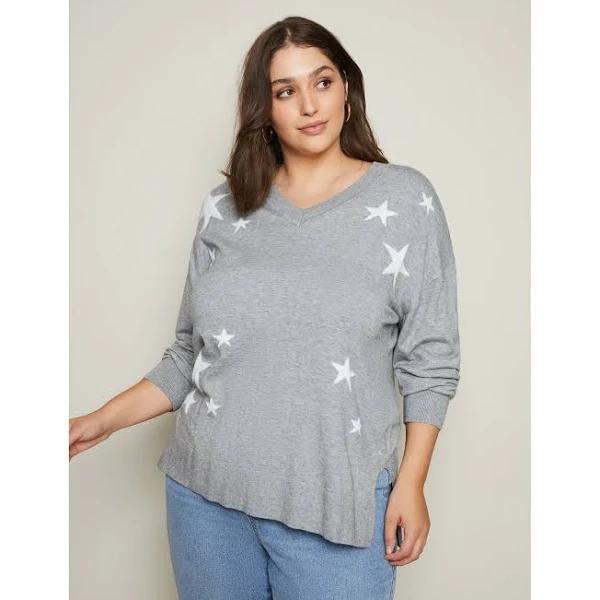 Autograph - Plus Size - Womens Jumper - Long Sleeve Drop Shoulder Soft Novelty Jumper