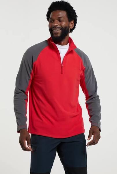 Mountain Warehouse Ashbourne II Mens Half-Zip Fleece - Dark Red | Size XS