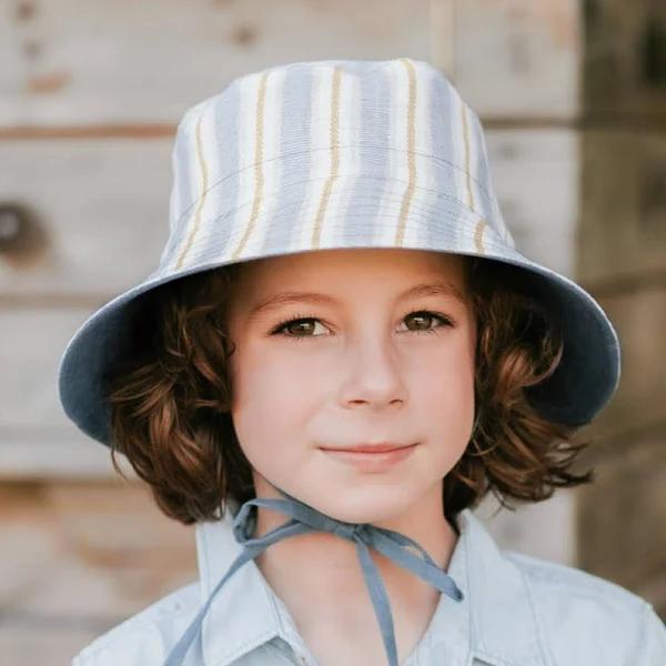 'Explorer' Kids Reversible Classic Bucket Hat - Spencer / Steele - 3-6 Years / 54 - 58cm / L Bedhead Hats