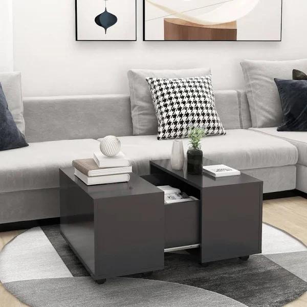 vidaXL - Coffee Table Chipboard - Grey - 60x60x38 cm