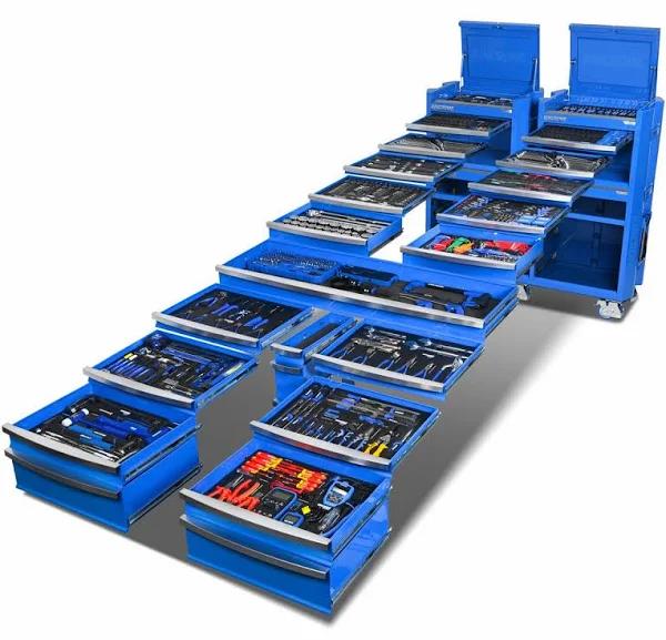 Kincrome K1966 Contour 60" 22 Drawer Workshop Tool Kit Blue 1141 Piece