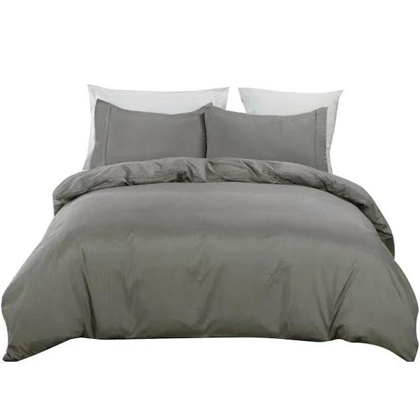 Grey Soft Quilt Doona Cover Set 5 Size