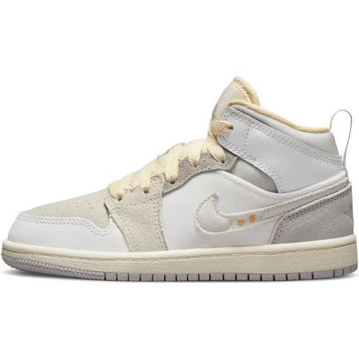 Jordan 1 Mid SE Craft Craft Inside Out White Grey (PS)