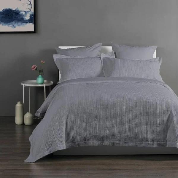 Onkaparinga Yarra Quilt Cover Set - Grey Queen