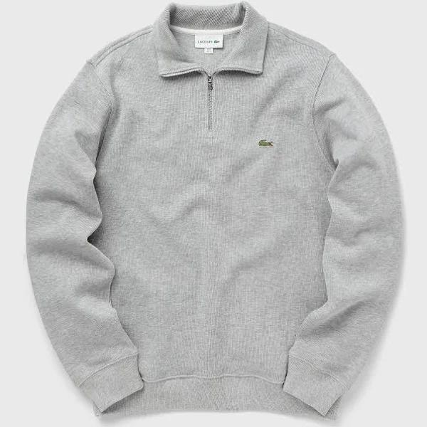 Lacoste Half Zip Logo Sweatshirt Grey