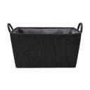 Kmart Rectangle Knitted Basket with Handles-Charcoal