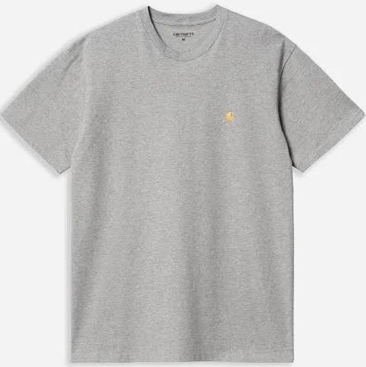 Carhartt WIP Chase T-Shirt M / Grey / Grey Heather/Gold