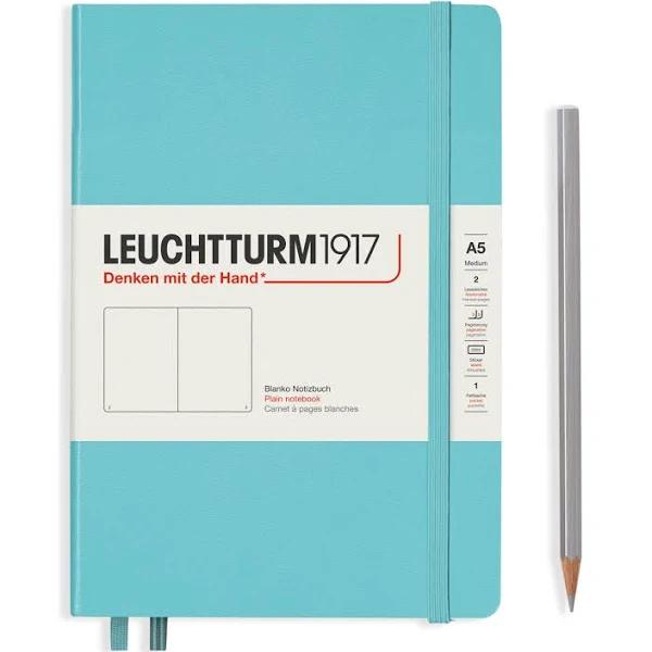 Leuchtturm1917 Hardcover Notebook Medium Aquamarine Plain