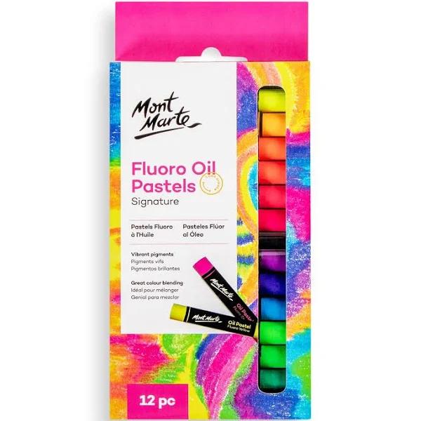 Mont Marte Fluoro Oil Pastels 12pc