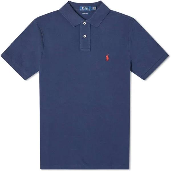 Polo Ralph Lauren Custom Slim Fit Polo Shirt - Navy