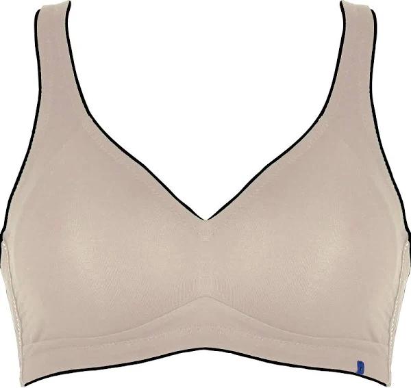 Wellness Double Moulded Soft Bra, Light beige/black / 20B by Naturana