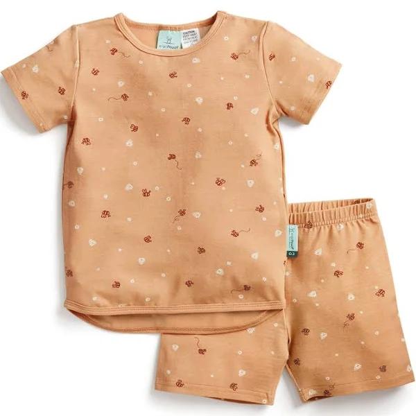 ergoPouch Short Sleeve Pyjamas 0.2 TOG, Honey Bees / 6Y