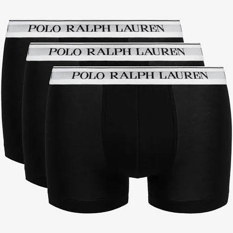 Polo Ralph Lauren Men's Classic 3-Pack Trunks - Black/White - L