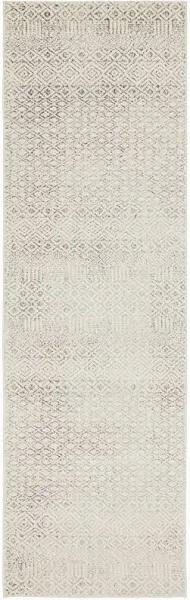 Evoke Diamond Grey Transitional Runner Rug 300 x 80cm