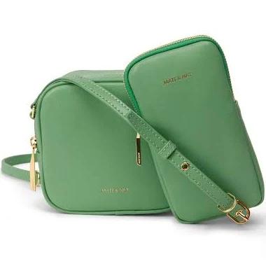 Matt & Nat Vegan-Friendly Crossbody Bag with Pouch in Green