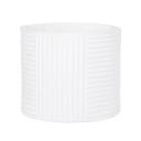 Lotus 260 x 310mm White Extra Large Round Ribbed Ceramic Pot