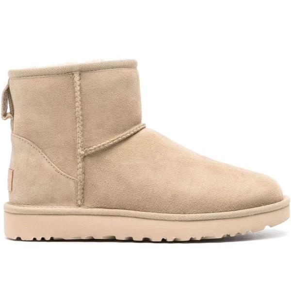 UGG - Classic Mini II Ankle Boots - Women - Sheep Skin/Shearling/Rubber/Calf Suede - 10 - Neutrals