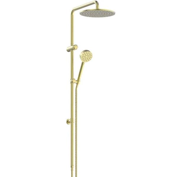 Greens Textura Twin Rail Shower - Brushed Brass