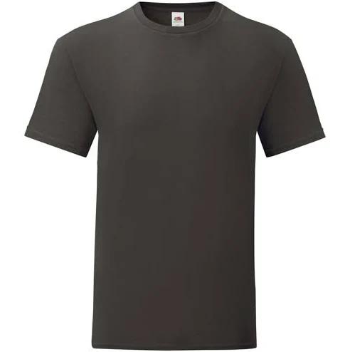 Fruit of The Loom Mens Iconic T-Shirt (Pack of 5) Light Graphite Grey 3XL Ringspun Combed Cotton Mens T-Shirt