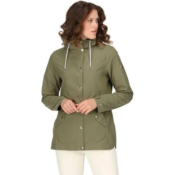 Regatta Womens Bayla Giovanna Fletcher Collection Waterproof Hooded Jacket Coat Green 20