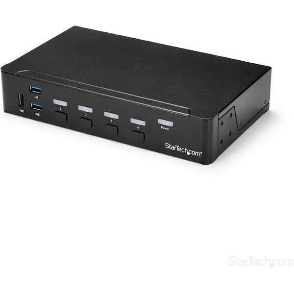 StarTech 4 Port HDMI KVM - HDMI KVM Switch - 1080P - USB 3.0 & Audio Support - KVM Video Switch (SV431HDU3A2)