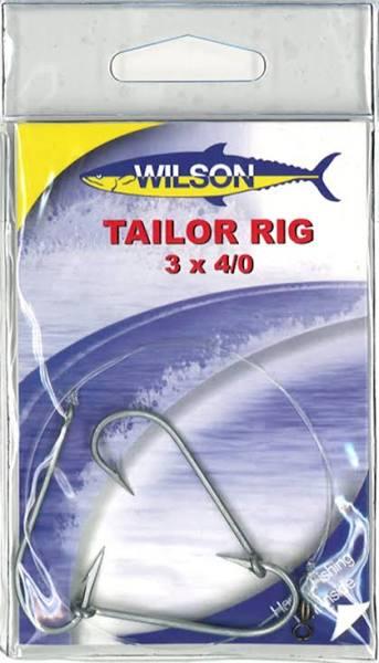 Wilson Tailor Fishing Rig 3x5/0 Hook-Setup - 40lb Clear Mono Leader