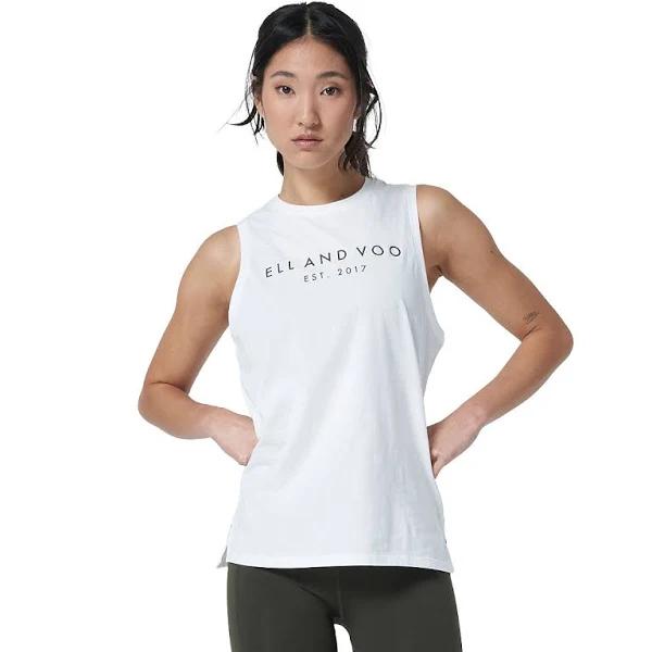 Ell/Voo Womens Taylor Muscle Tank White XL