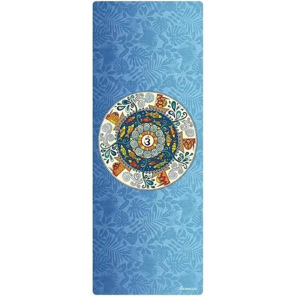 Non Slip Ultra Thin Yoga Mat 1mm For Advanced Users Eco-friendly 178x61cm - Ocean Flower