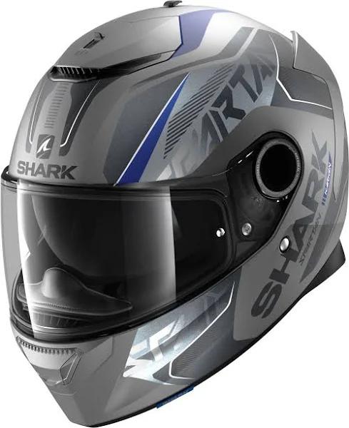 Shark Spartan Karken Helmet (Mat Grey|Blue)