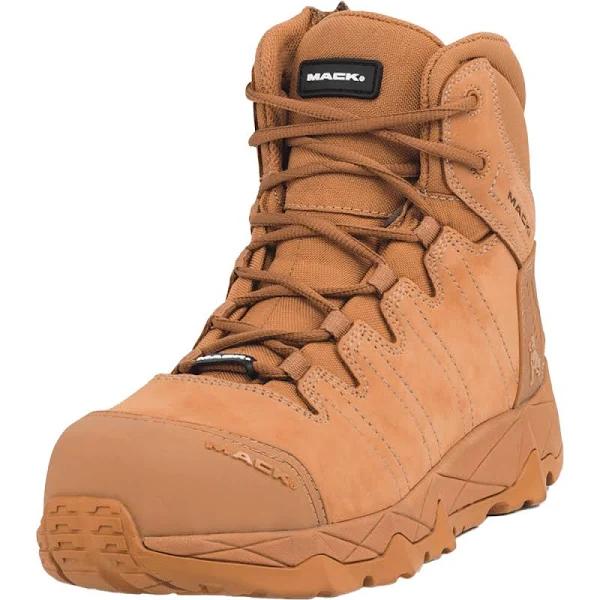 Mack Octane Zip-Up Safety Boots, Honey -UK/AUS Size 10.5