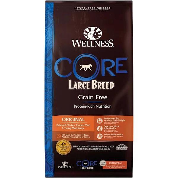 Wellness Core Dry Dog Food Grain Free Large Breed Original: Chicken & Turkey